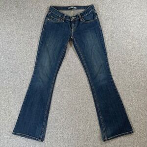 Levis 524 Bootcut Jeans Womens 1M Dark Wash Blue Low Rise Stretch Denim Y2K 👖